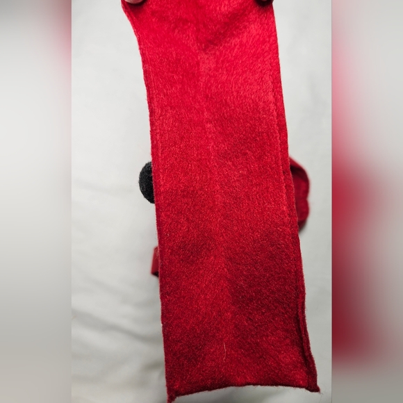 NIP Vibrant Red Felt Small Reindeer Tote Bag - Picture 7 of 9